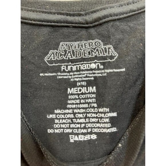 My Hero Academia Squad T-Shirt Adult Medium Black Men Women Tee Short Sleeve - Picture 3 of 5